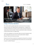 From the Desk of Philip D. Hall, Pharm.D, Professor and Dean, March 17, 2020