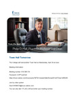 From the Desk of Philip D. Hall, Pharm.D, Professor and Dean, April 28, 2020 by Philip D. Hall