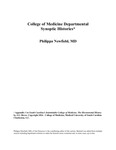 Appendix 1: College of Medicine Departmental Synoptic Histories