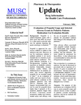 Pharmacy & Therapeutics Update: Drug Information for Health Care Professionals, February 2006
